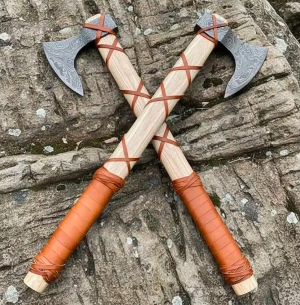 Handmade corben steel Viking Axe,Medieval Decorative Axes - Image 4