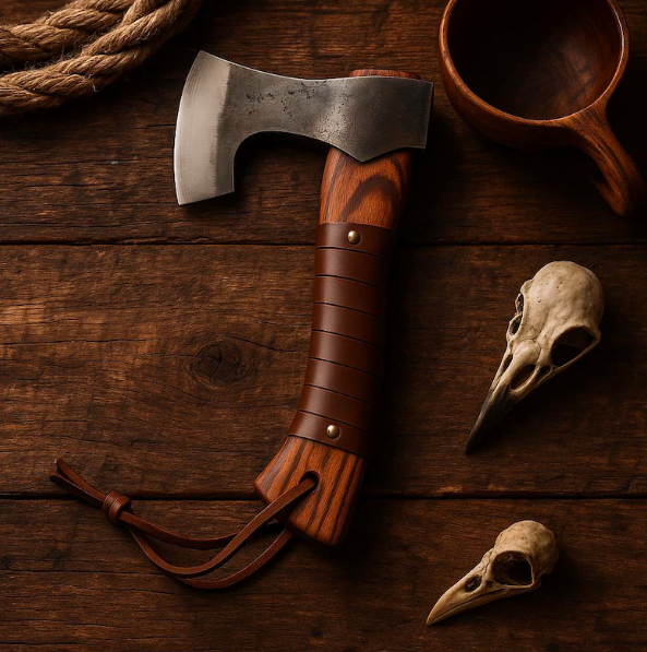 Handmade throwing hatchet hunting axe with personalized engraved wooden box, gift for menwomen & couple, Elite Woodsman Outdoor Camping Axe