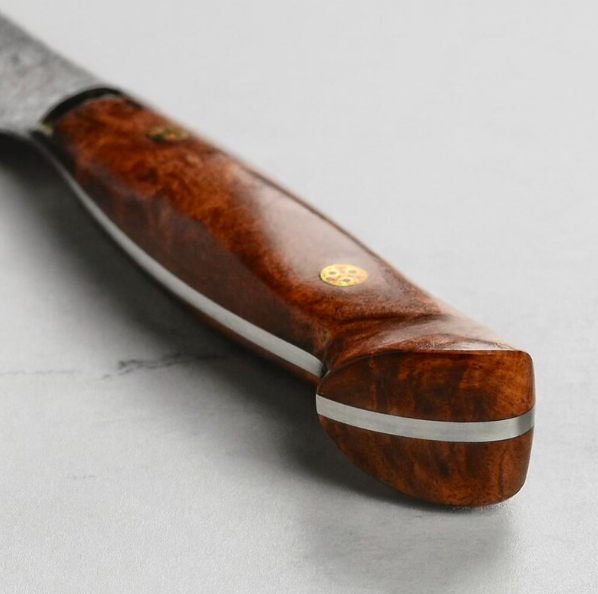 Custom Personalized Handmade Damascus Kiritsuke Chef Knife | Leather Sheath | 240mm, SG2 Steel Blade | Japanese Style Premium Kitchen Knife - Image 3