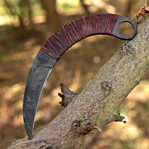 Handmade J2 Steel Karambit Knife with Italian Leather Sheath - Image 2