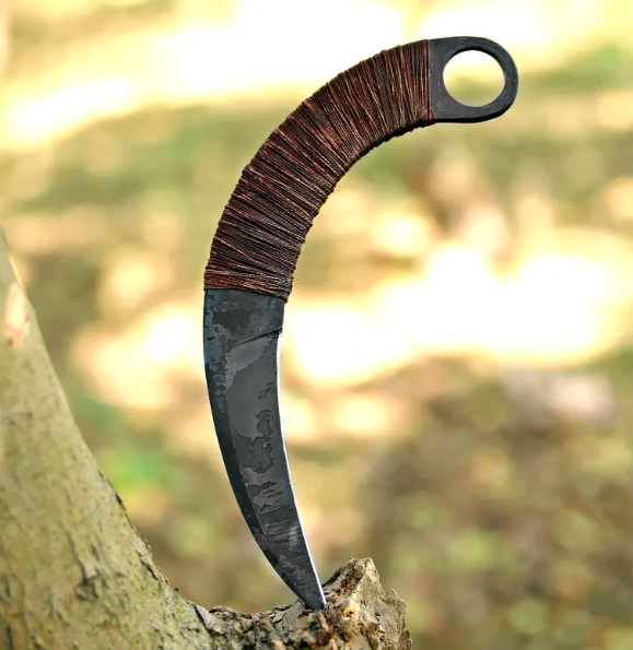 Handmade J2 Steel Karambit Knife with Italian Leather Sheath - Image 3