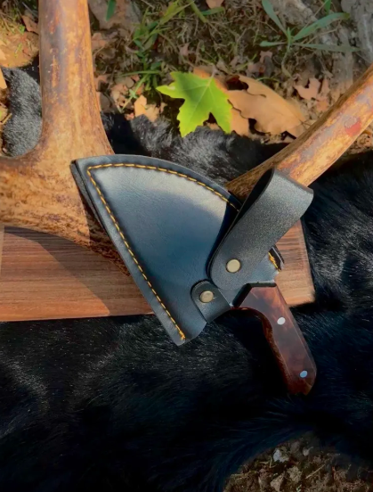 Handcrafted Serbian Mini Cleaver Knife: 4116 Stainless Steel & Walnut Wood - Image 3