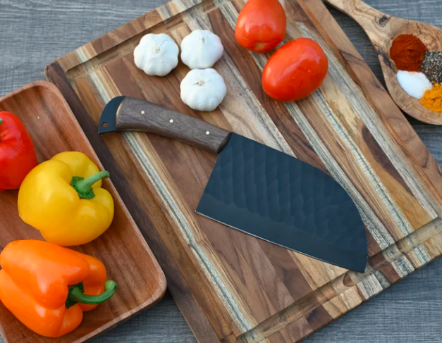 Kitchen Cleaver Chef Knife, Handmade 12C27 Steel Kitchen knife, Camping Knife, Gift for her on Anniversary, Christmas and New Year - Image 4