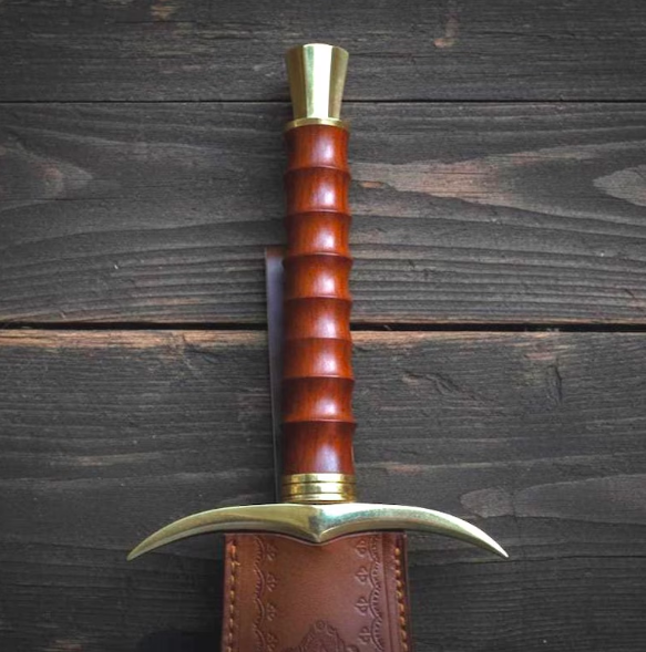 Hand Forged Damascus Steel Sword - Personalized Viking Gift - Medieval Collectible Blade - Image 3