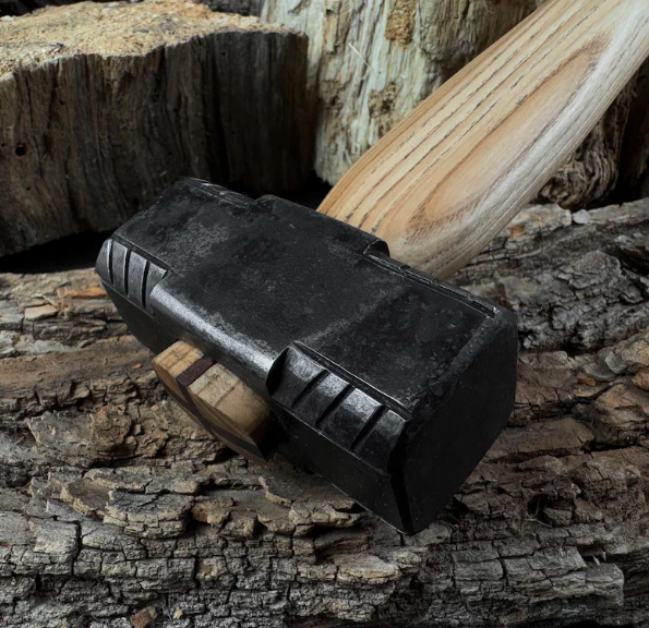 Blacksmith’s Hammer – Hand-Forged Carbon Steel Head with Ash Wood Handle – Forging Tool for Metal Shaping and Smithing – Gift for Husband - Image 2