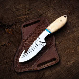 Handmade Stainless Steel Bull Cutter Knife, Best Handmade Knife With Beautifull Handle and Leather Sheath, Gifts For Him, Christmas Gifts