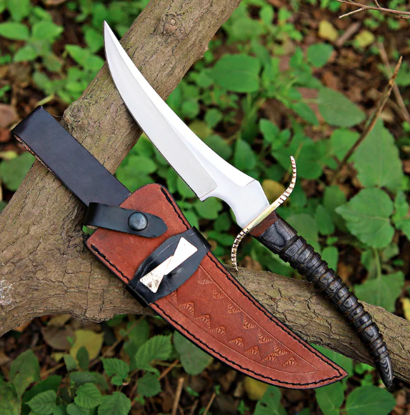 Handmade Beautiful Skinner Knife with Deer Shape Horn Handle - Perfect Gift on Christmas & New Year for Him - Image 3