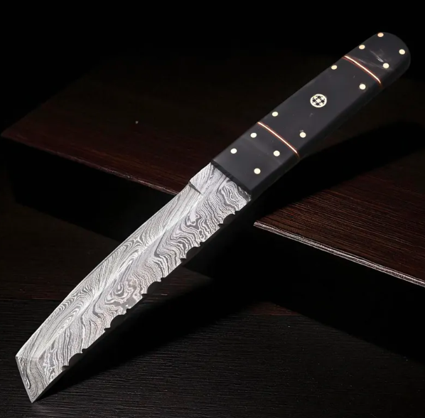 Hand-Forged Japanese-Style Tanto Knife - Image 3