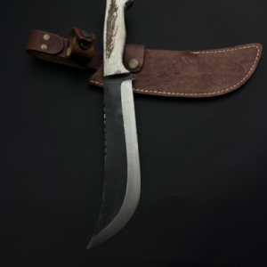 Deer Horn Handle Machete Knife , Handmade Hunting Knive , Scimitar Knive , Groomsmen Knife , Antler Hanhle Knife , Camping Gifts for Men